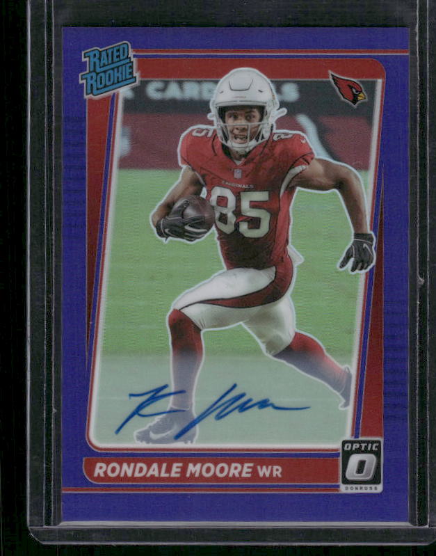 Rondale Moore - 2021 Donruss Optic - Purple Prizm Auto /35 - Rated Rookie