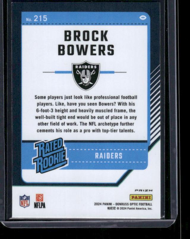 Brock Bowers - 2024 Donruss Optic - Purple Shock - Rated Rookie