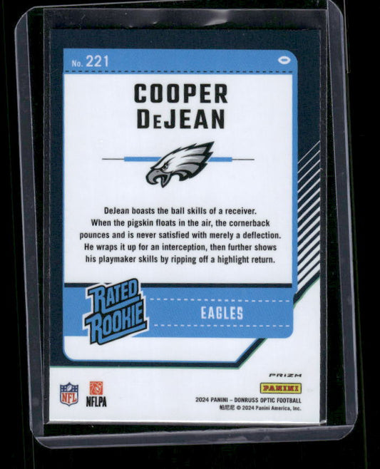 Cooper DeJean - 2024 Donruss Optic - Green Velocity - Rated Rookie