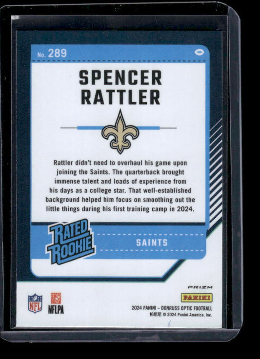 Spencer Rattler - 2024 Donruss Optic - Blue Hyper - Rated Rookie