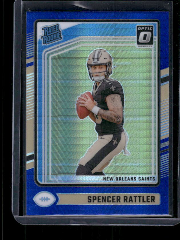 Spencer Rattler - 2024 Donruss Optic - Blue Hyper - Rated Rookie