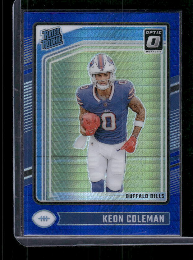 Keon Coleman - 2024 Donruss Optic - Blue Hyper - Rated Rookie