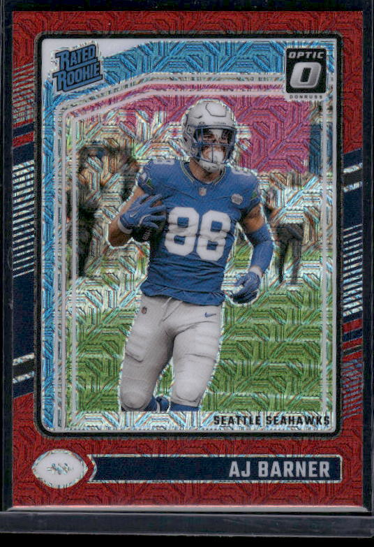 AJ Barner - 2024 Donruss Optic - Red Mojo - Rookie