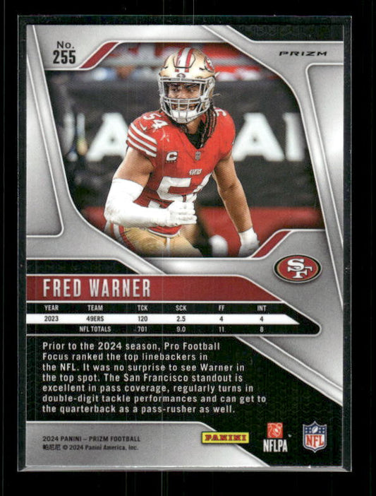 Fred Warner - 2024 Panini Prizm - No Huddle