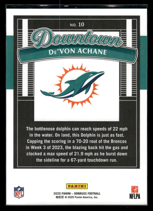 De'Von Achane - 2025 Donruss Football - Jumbo / Oversized Downtown