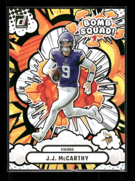 J.J. McCarthy - 2025 Donruss Football - Bomb Squad