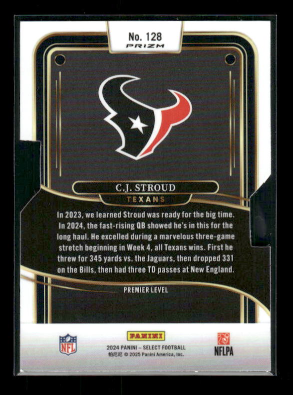 C.J. Stroud - 2024 Select Football - Silver Die Cut - Premier Level