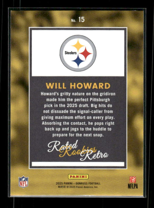 Will Howard - 2025 Donruss Football - Rated Rookies Retro