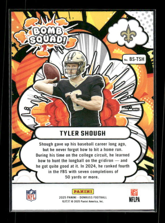 Tyler Shough - 2025 Donruss Football - Bomb Squad - Rated Rookie
