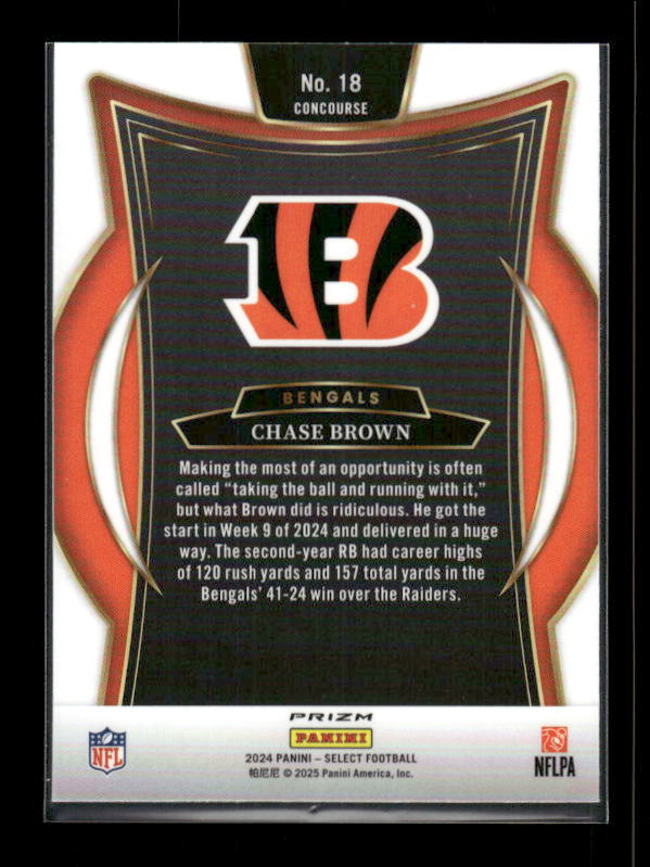 Chase Brown - 2024 Select Football - Black & Red Shock