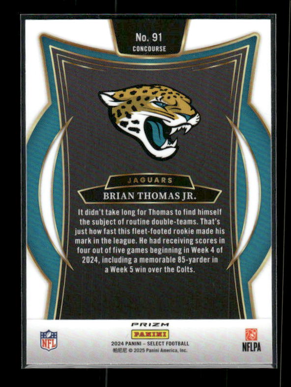 Brian Thomas Jr. - 2024 Select Football - Black & Red Shock - Rookie