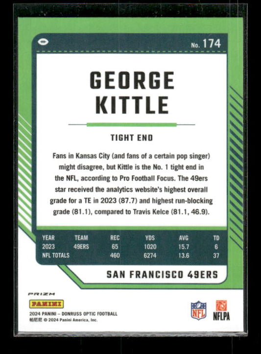 George Kittle - 2024 Donruss Optic - Rocket Emoji SSP