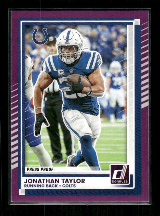 Jonathan Taylor - 2025 Donruss Football - Purple Press Proof