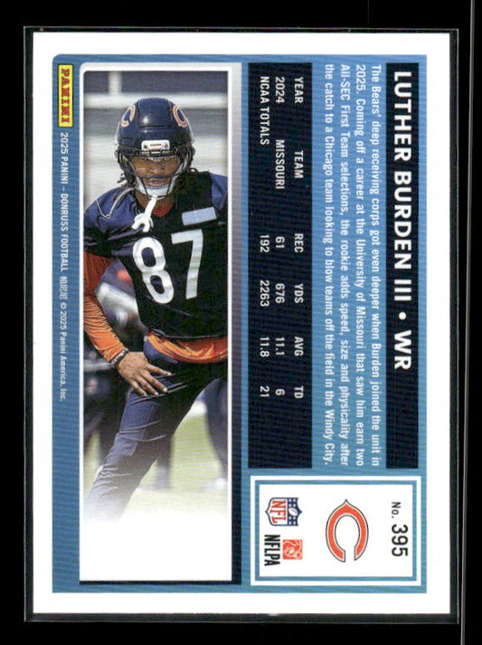 Luther Burden III - 2025 Donruss Football - Rated Rookie