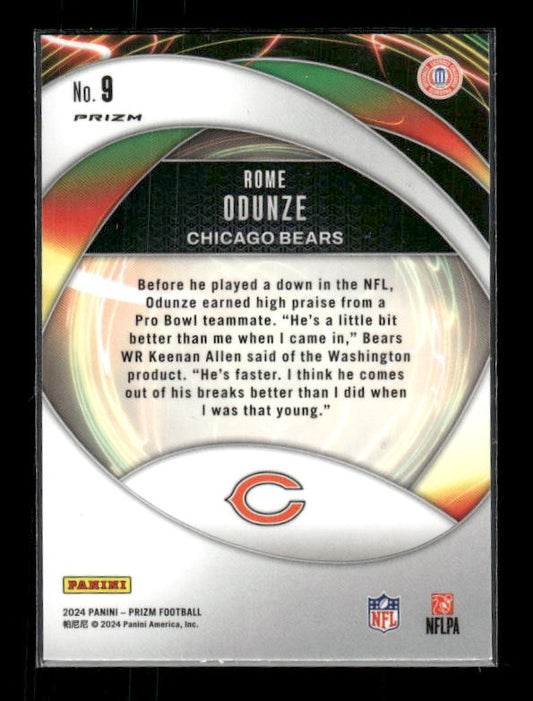 Rome Odunze - 2024 Panini Prizm - Green Wave Portals - Rookie