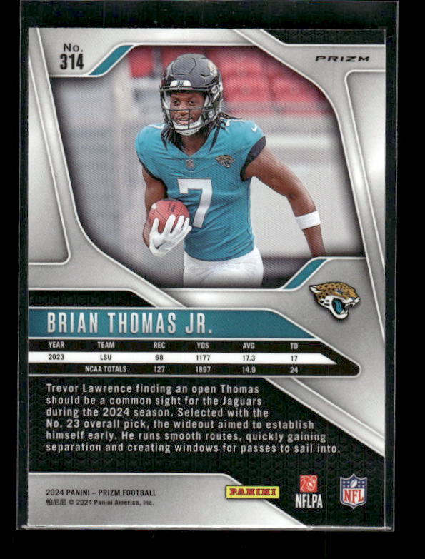 Brian Thomas Jr. - 2024 Panini Prizm - Pink Wave Prizm - Rookie