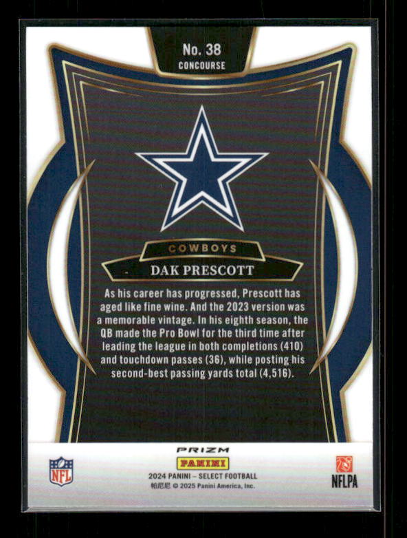 Dak Prescott - 2024 Select Football - Red / Black Shock