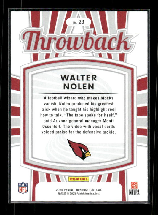 Walter Nolen - 2025 Donruss Football - Throwback - Rated Rookie
