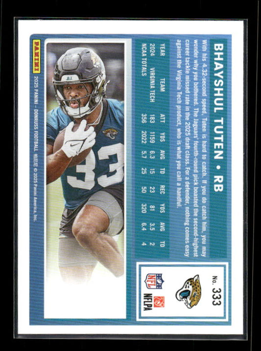 Bhayshul Tuten - 2025 Donruss Football - Rated Rookie