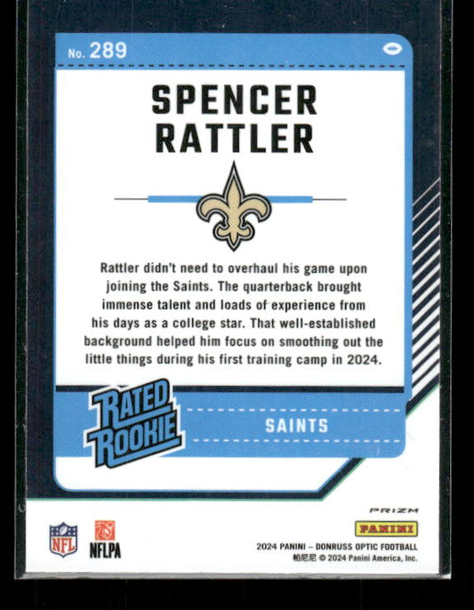 Spencer Rattler - 2024 Donruss Optic - Stars SSP - Rated Rookie