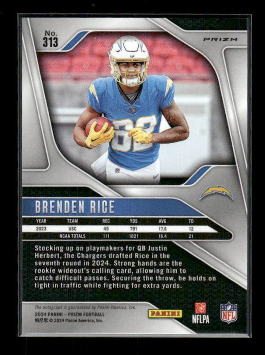Brenden Rice - 2024 Panini Prizm - No Huddle Auto - Rookie