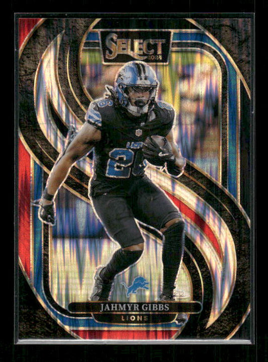 Jahmyr Gibbs - 2024 Select Football - Black & Red Shock - Premier
