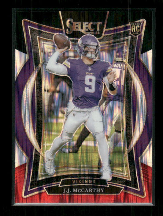 J.J. McCarthy - 2024 Select Football - Black & Red Shock - Rookie