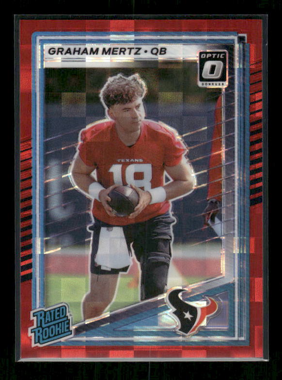 Graham Mertz - 2025 Donruss Football - Optic Preview Red Pandora - Rated Rookie