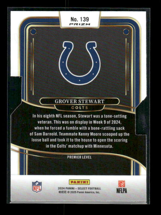 Grover Stewart - 2024 Select Football - Silver Die Cut - Premier Level