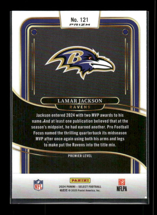Lamar Jackson - 2024 Select Football - Black & Red Shock - Premier