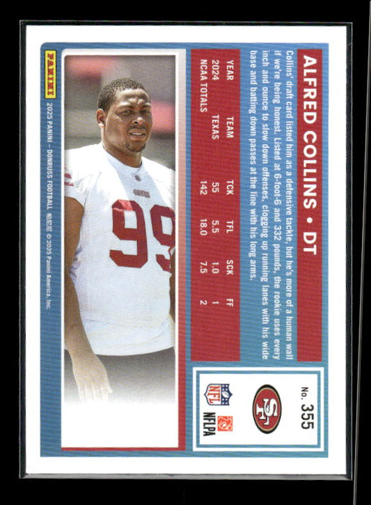 Alfred Collins - 2025 Donruss Football - Rated Rookie