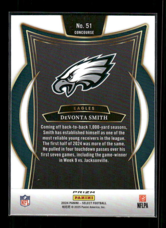 DeVonta Smith - 2024 Select Football - Red / Black Shock
