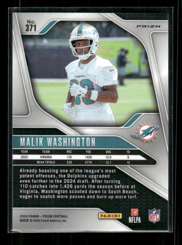 Malik Washington - 2024 Panini Prizm - Silver Prizm - Rookie
