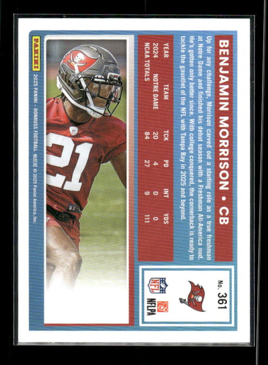 Benjamin Morrison - 2025 Donruss Football - Rated Rookie