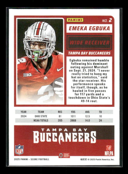 Emeka Egbuka - 2025 Score Football - Rookie
