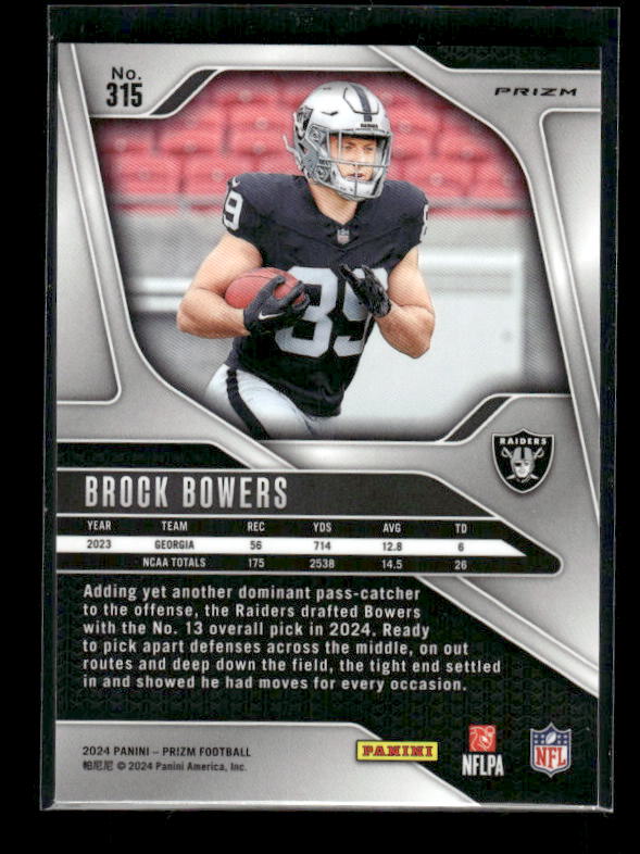 Brock Bowers - 2024 Panini Prizm - Red White & Blue Prizm - Rookie