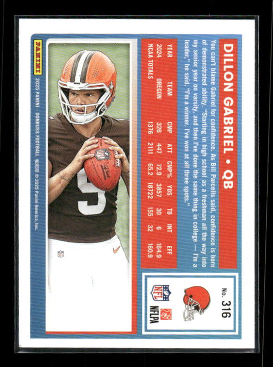 Dillon Gabriel - 2025 Donruss Football - Rated Rookie