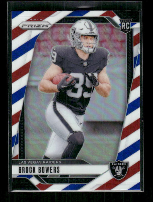Brock Bowers - 2024 Panini Prizm - Red White & Blue Prizm - Rookie
