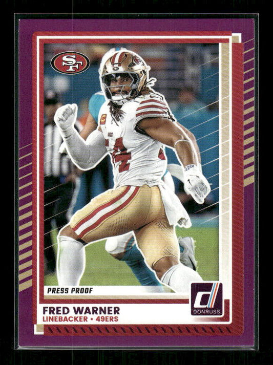 Fred Warner - 2025 Donruss Football - Purple Press Proof