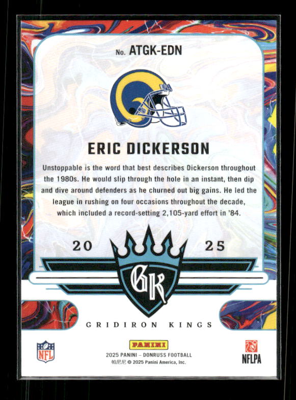 Eric Dickerson - 2025 Donruss Football - Gridiron Kings