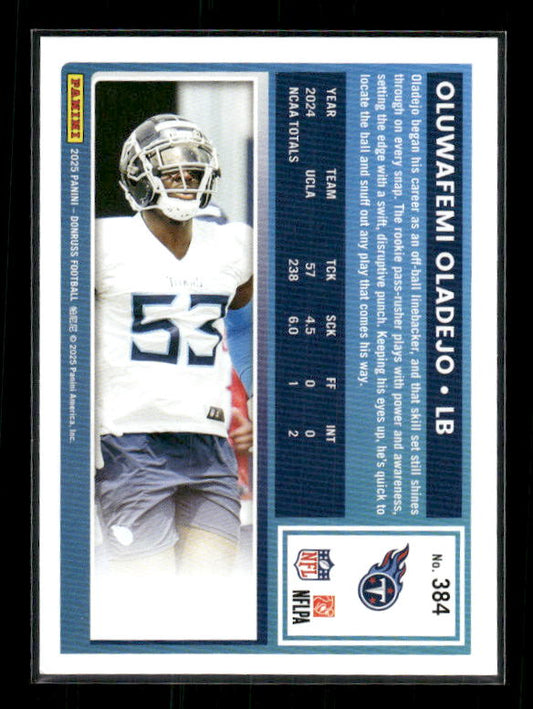 Oluwafemi Oladejo - 2025 Donruss Football - Rated Rookie