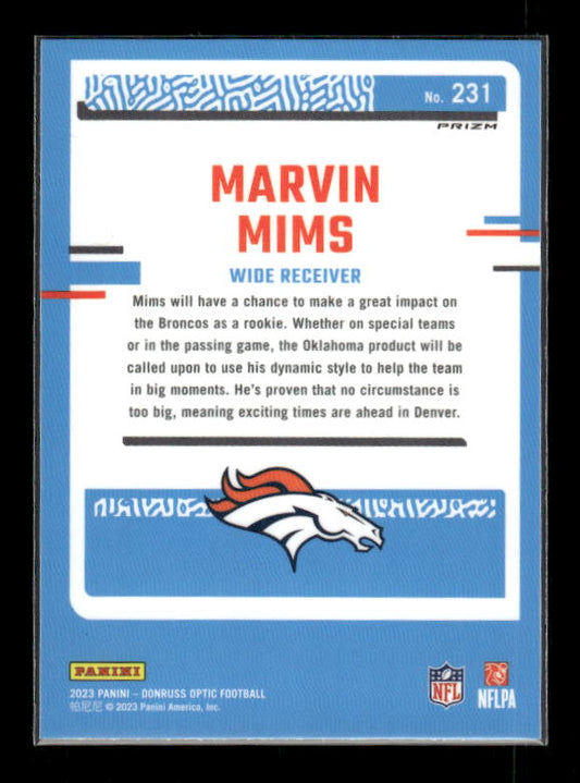Marvin Mims - 2023 Donruss Optic - Stars SSP - Rated Rookie