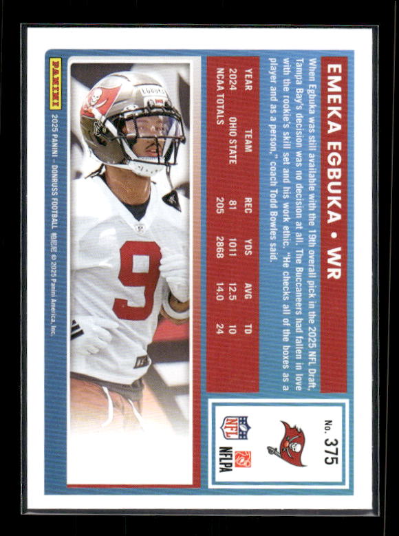 Emeka Egbuka - 2025 Donruss Football - Rated Rookie