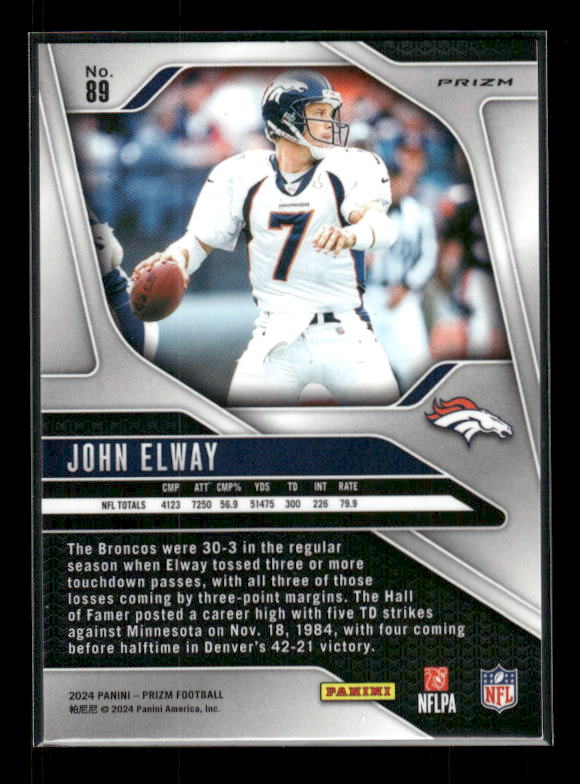 John Elway - 2024 Panini Prizm - Retail Red Prizm SSP