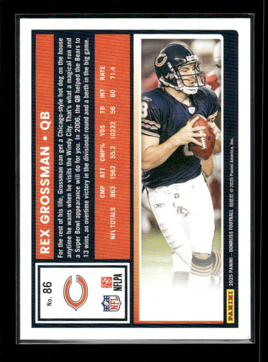 Rex Grossman - 2025 Donruss Football - Purple Press Proof