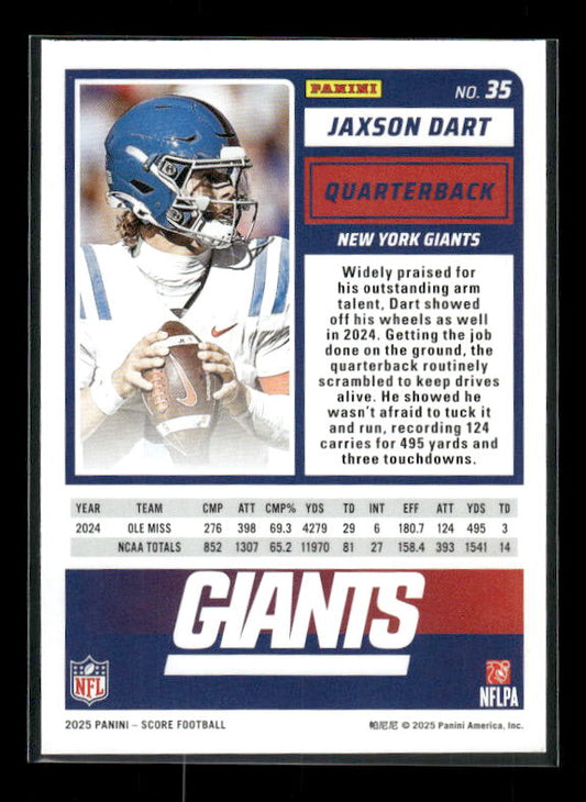 Jaxon Dart - 2025 Score Football - Rookie