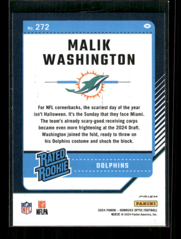 Malik Washington - 2024 Donruss Optic - Red Mojo - Rated Rookie