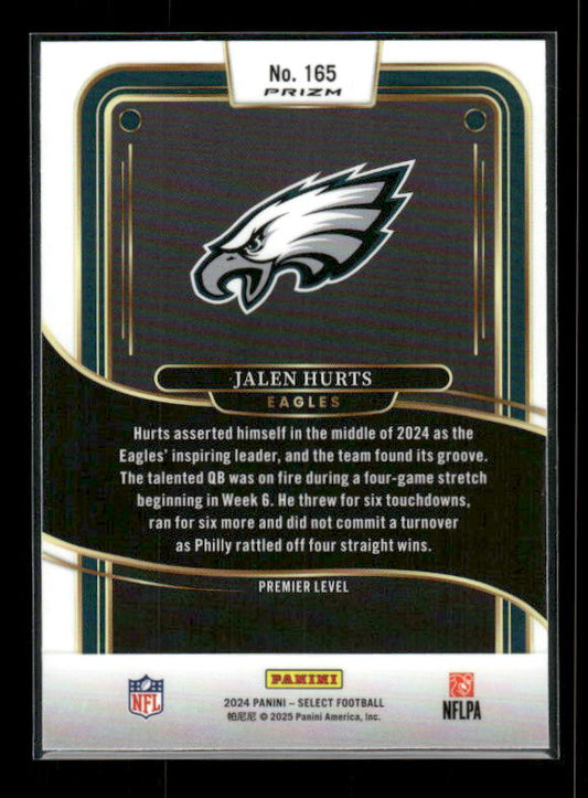 Jalen Hurts - 2024 Select Football - Green & Yellow Shock - Premier