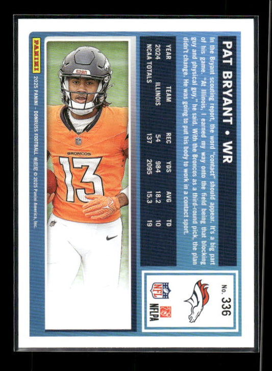 Pat Bryant - 2025 Donruss Football - Rated Rookie