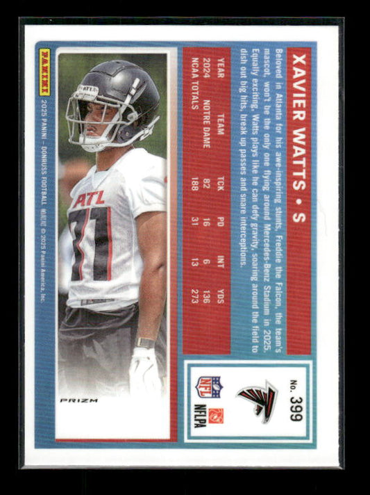 Xavier Watts - 2025 Donruss Football - Optic Preview Red Pandora - Rated Rookie